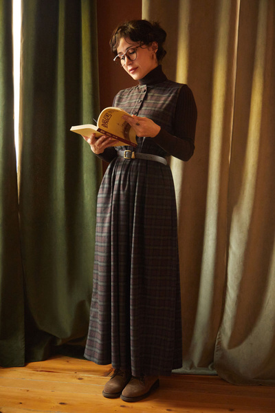 ZÜLAYS Ekose Desenli Jile Kahverengi