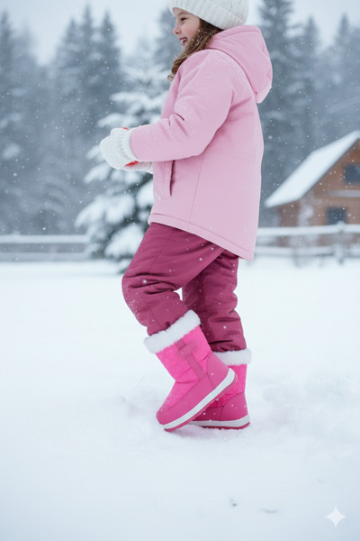 Deniz Terlik Girl's Fur-Lined Warm Snow Boots