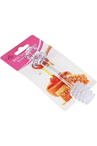 B&D أدوات المطبخ - أداة خلط العسل، مصنوعة من الأكريليك الكريستالي الشفاف بتصميم حلزوني