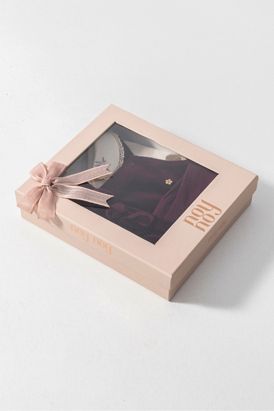 Mert Baby Destiny Velvet Romper Special Boxed Gift Set 100% Cotton