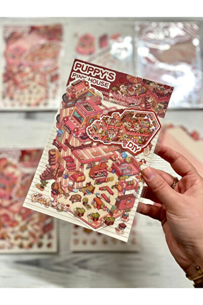 Kağıt Gemi Dükkan DIY Köpek Karavanı Tasarlama 2 Yaprak 97 Adet 3D Diorama İz...