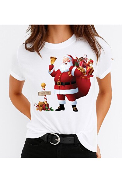 OEM Tricou 100% bumbac - Moș Crăciun cu sac roșu