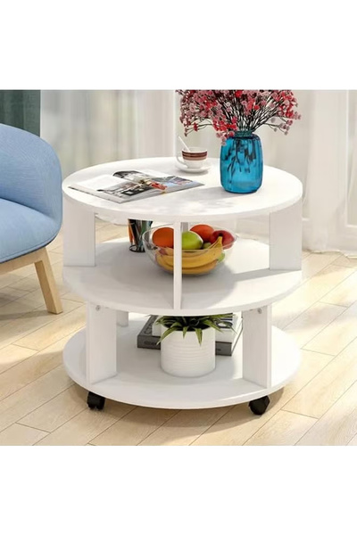 KEKE Round Coffee Table with Simple Design for Living Room