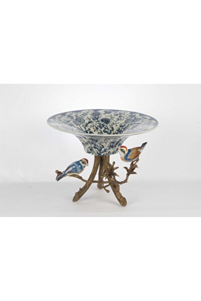 Mikasa Moor Blue Bird Figured Standing Decorative Plate 33X26Cm