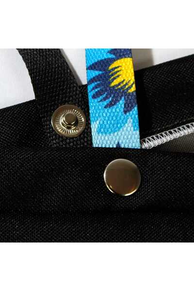 Other Bag folk Łowicz impregnated blue flowers cutout black