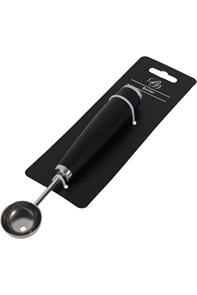 B&D BALLER Professional Black Metal Cocktail Baller with Stainless Steel Scoop