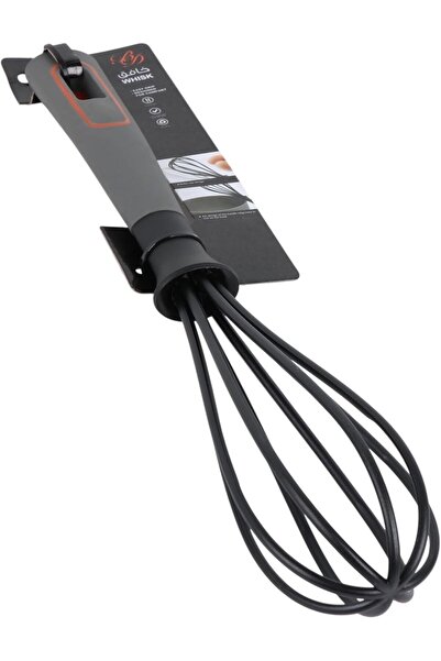 B&D Professional Nylon Kitchen Whisk, Black, Ergonomic Handle, Multi-Purpose Mixing Tool