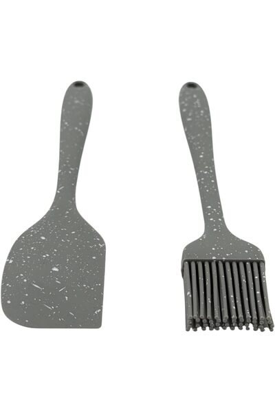 B&D Banddtools Gray Speckled 2-Piece Kitchen Utensil Set - Basting Brush & Spatula