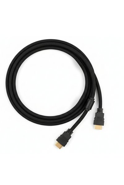 VOREX 5 Meter Extra Protection Wire Braided Gold-Tipped Interference Filtered (Ferrite Core) HDMI Cable