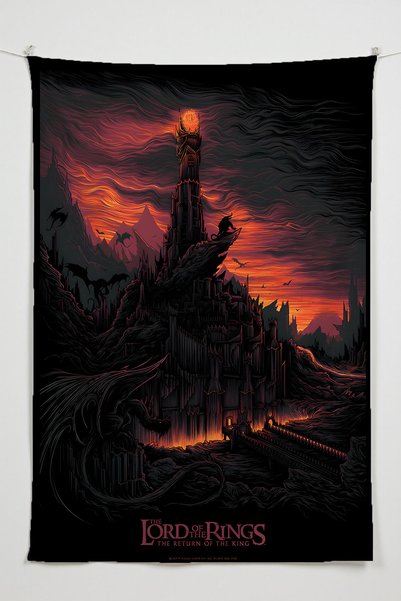 RUGRUMBA The Lord of the Rings Wall Hanging – Movie Themed, High-Quality Fabric, Tapestry Wall Carpet