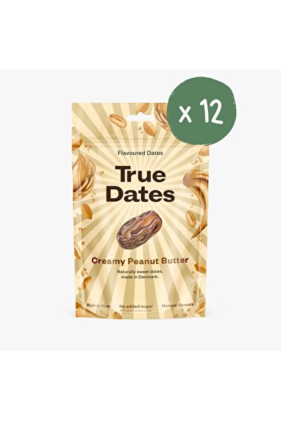 TRUE Trudettes Pitted Dates with Natural Peanut Butter Flavor 100g * 12 Dates