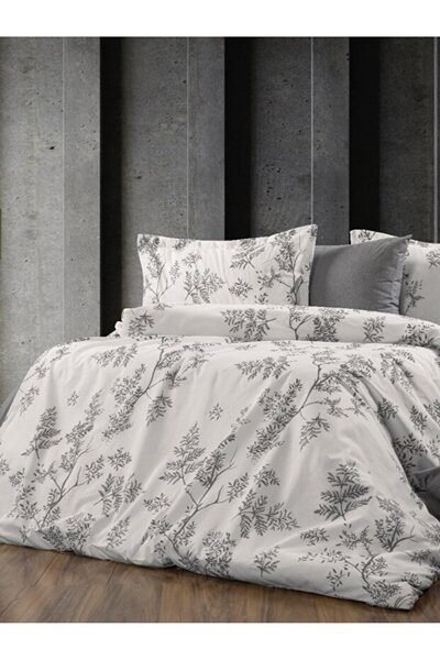 BTF HOME Set de lenjerie de pat dublu din bumbac cu cearșaf elastic rezistent...