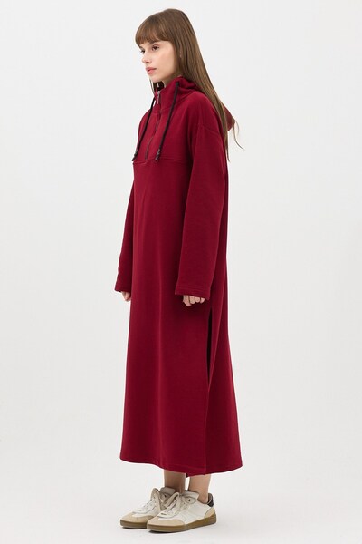 QANU Zippered Sweatshirt Claret Red