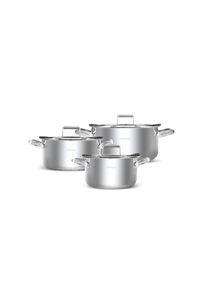 Karaca Σετ από ατσάλι Midi 6 τεμαχίων με επαγωγική βάση Montreal