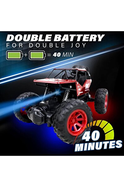 fitto Remote Control 2.4GHz 4WD RC Monster Truck Rock Crawler - Red