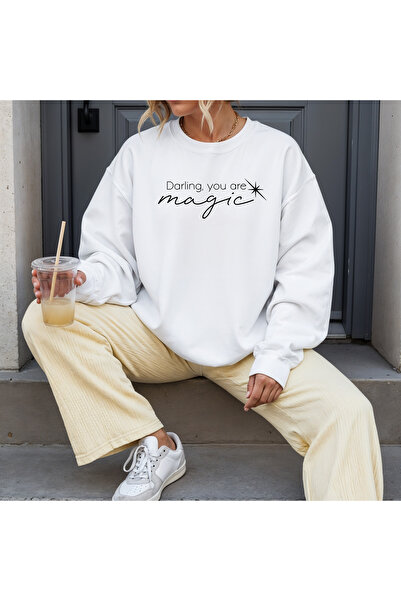 DD Secret Hanorac oversize pentru femei cu imprimeu DARLING