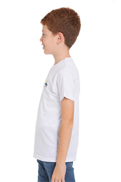 Zaytoon Unisex Children's Short Sleeve T-Shirt with Sahra Embroidery on the Side Color Kubbe