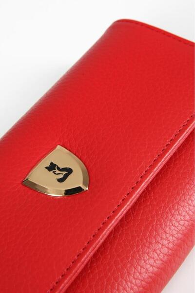 Foxer Alya Genuine Leather Gold Detailed Women's Card Holder and Wallet