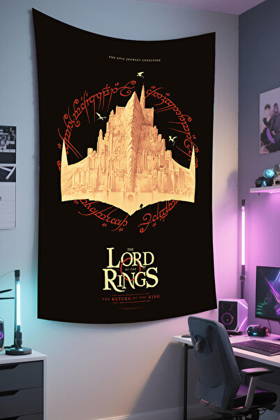RUGRUMBA غطاء جداري من فيلم سيد الخواتم - تصميم مستوحى من الفيلم، قماش عالي ا...