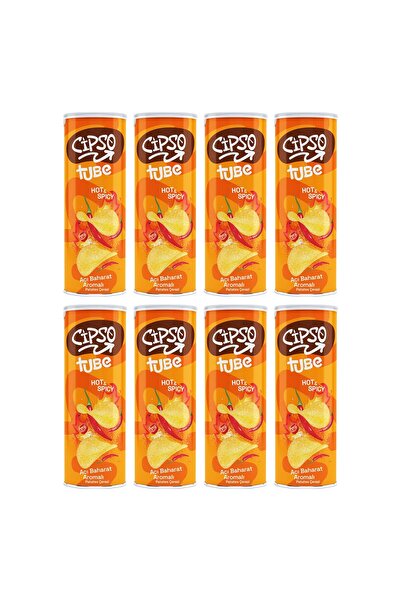 Cipso Tube Acı Baharat Aromalı Cips 160 gr x 8 Adet
