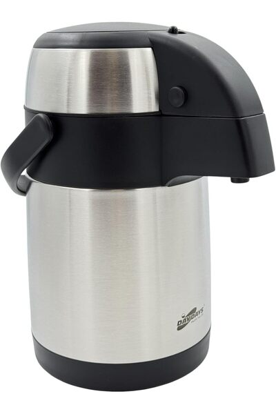 B&D قارورة حرارية من الفولاذ المقاوم للصدأ من Banddtools، سوداء اللون مع مقبض حمل، سعة 2.5 لتر معزولة لحفظ المشروبات