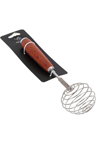 B&D Professional Egg Whisk, Wooden Handle with Stainless Steel Wire Whip, Kitchen Mixing Tool
