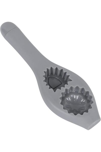 B&D Cookie Mold, Grey Plastic Baking Tool with Decorative Gear Pattern Design, Kitchen Pastry Shapin