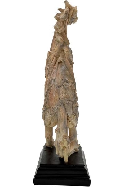 B&D Rustic Horse Resin Decorative Statue by banddtools - Floating Wood Style on Black Base