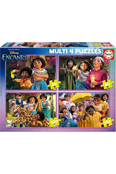 EDUCA مجموعة أحجية مكونة من 50/80/100/150 قطعة | أحجية ديزني المعلقة، 4 في 1، للأطفال من عمر 5 سنوات فما فوق