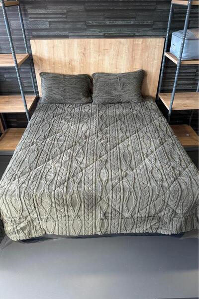 Çeyiz Diyarı Ivy Double Size 220X240 cm Bedspread Green
