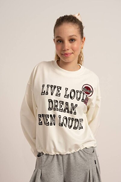 LOCO 09-15 ANI FATA 2 FĂRĂ MĂRGELE IMPRIMATĂ - ECRU-NEGRU