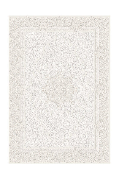 Koza Halı İntenso 31190A Krem – Modern Pastel Desen, Yumuşak Dokulu 8 mm Akrilik Halı