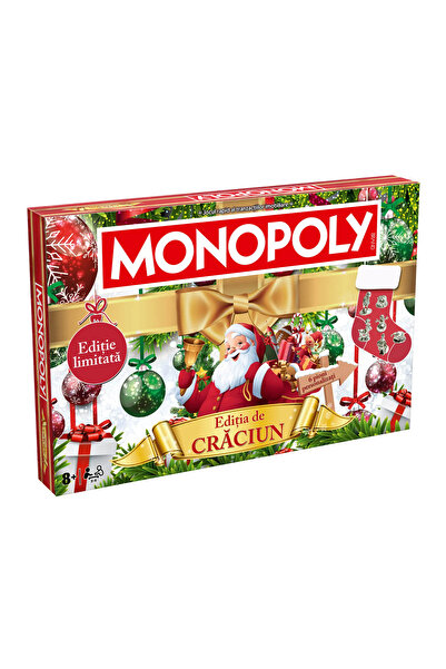 Gameology Monopoly Christmas RO Ediție festivă pentru familie pentru 2-6 jucă...