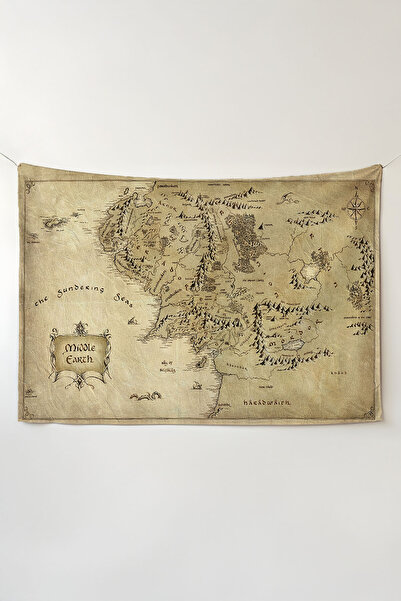 RUGRUMBA غطاء جداري من فيلم سيد الخواتم - تصميم مستوحى من الفيلم، قماش عالي ا...