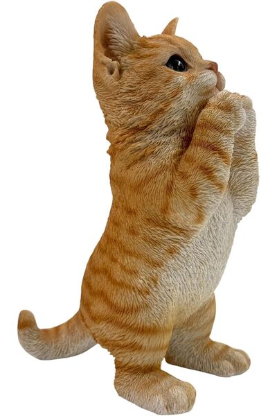 B&D Banddtools Standing Cat Figurine, Brown, Realistic Indoor Home Decor
