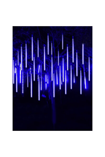 OEM Meteor-style icicle light set, 30 cm, 8 tubes, Blue