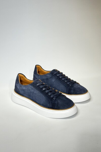 velravin حذاء رياضي رجالي من الجلد الطبيعي الأصلي من ألبيرتو برباط باللون الأ...