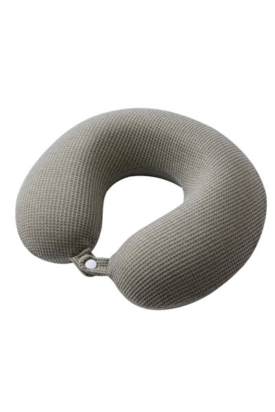 OEM U-shaped travel pillow with memory foam, cotton and zipper – compact and comfortable