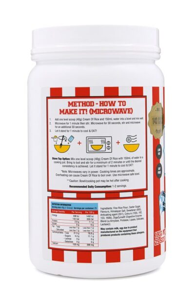 Adonis Gear Sweet Cream Of Rice (Carbohydrates) – Salted Caramel 1kg