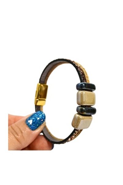 IBU Cork Women's cork bracelet with ceramic stones