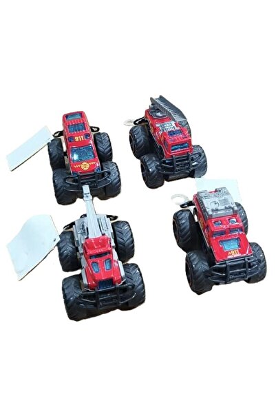 toysclub سيارة إطفاء معدنية مصبوبة بتصميم وحش - قطعة واحدة