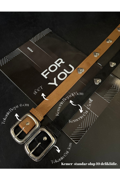 Fiori حزام نسائي من جلد الغزال بمشبك مربع مع إكسسوار على شكل قلب، حزام للسترة...