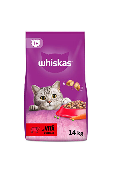 Whiskas Adult, Beef, dry cat food, 14kg