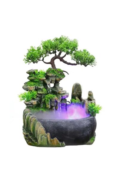 OEM Decorațiune de birou Bonsai Feng Shui cu iluminare și ceață, 20x20x13cm, ...