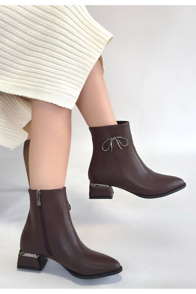 buğrahayalin Harly Brown Leather Heeled Boots