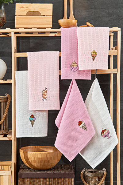 BebeSoft Kahve Köşesi 6'lı Mutfak Havlu Seti (45cmx60cm)