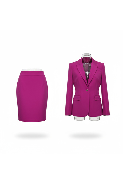 Miss Lauren Kadın Klasik Kalem Etekli Ceket Takım Tek Düğmeli Şık Takım Elbise