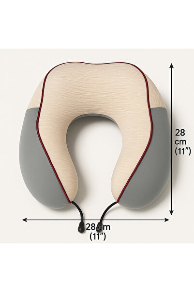 OEM U-shape travel pillow, soft material, ergonomic neck support, 28×28 cm