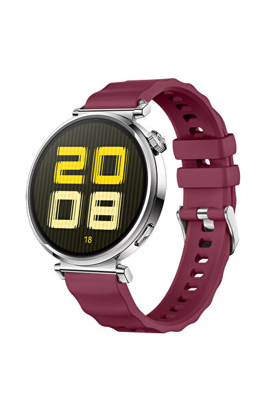 Sneezy حزام ساعة ذكية رياضي من السيليكون مع مشبك معدني مرن متوافق مع ساعة هوا...