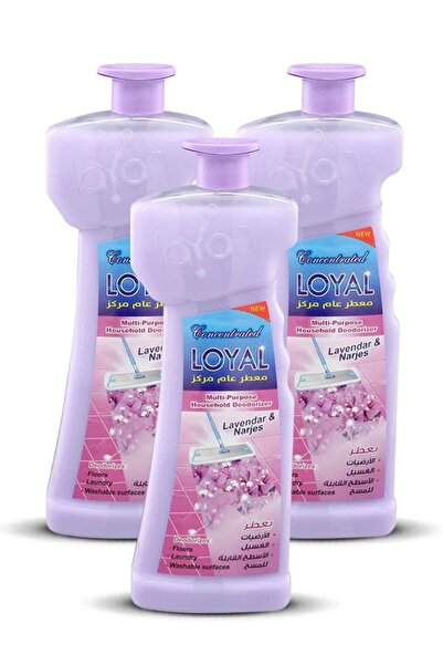 Loyal جل مركز مزيل للروائح المنزلية متعدد الاستخدامات، برائحة اللافندر والنرجس، 3 عبوات × 700 مل